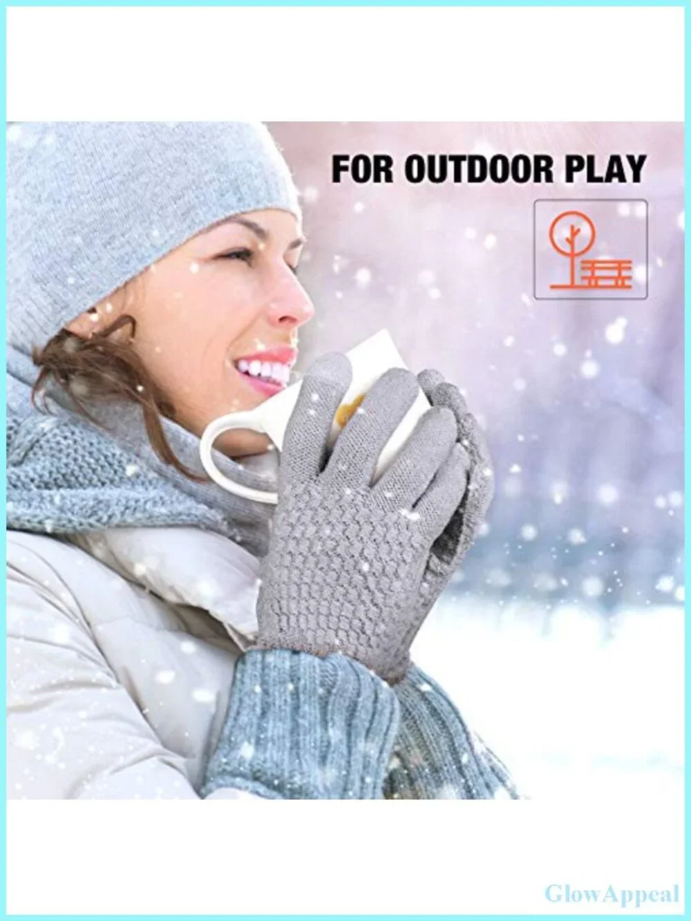Women's Winter Touch Screen Gloves 2 Pair Chenille Fleece Lined